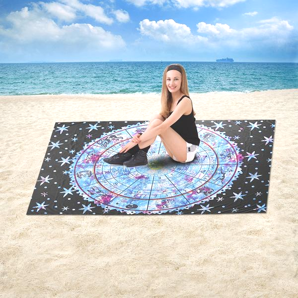 Large Astrology Beach Towel