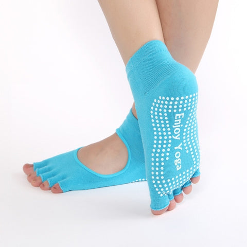 Blue Yoga Socks