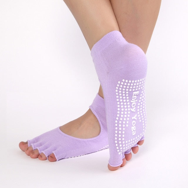 Lavender Yoga Socks